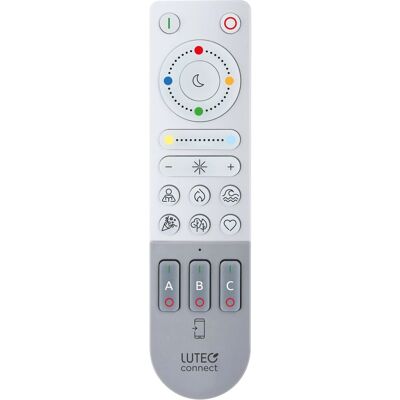Lutec - 9702315361 - Bianco/grigio - IR Bluetooth - Telecomando Lutec - 9702315361 - Bianco/grigio - IR Bluetooth - Telecomando