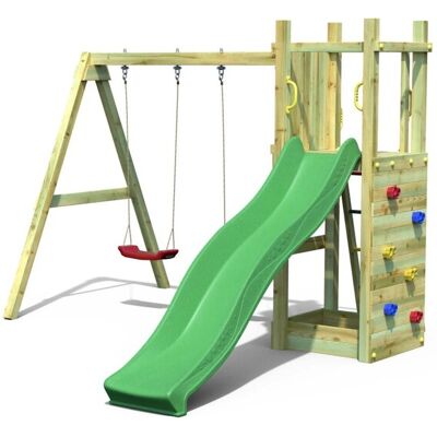 FUNGoo Funny3 Torre Gioco - Doppia Altalena, Scivolo, 7 Bambini FUNGoo Funny3 Torre Gioco - Doppia Altalena, Scivolo, 7 Bambini