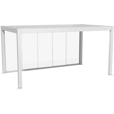 Biohort Parete scorrevole pergola in vetro bianco 475x236 cm Biohort Parete scorrevole pergola in vetro bianco 475x236 cm