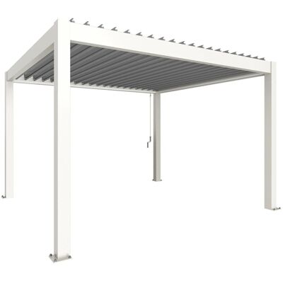Biohort Pergola in metallo bianco/argento 404,5x367,5x264 cm Biohort Pergola in metallo bianco/argento 404,5x367,5x264 cm