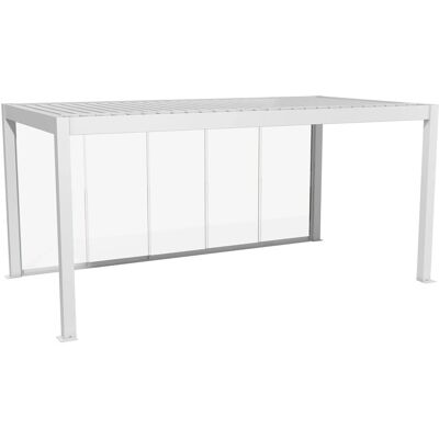Biohort Parete scorrevole pergola in vetro bianco 512x234 cm Biohort Parete scorrevole pergola in vetro bianco 512x234 cm