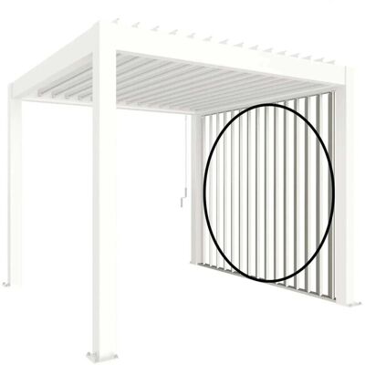 Biohort Parete laterale a lamelle pergola con pannello terminale 2,5 m bianco Biohort Parete laterale a lamelle pergola con pannello terminale 2,5 m bianco