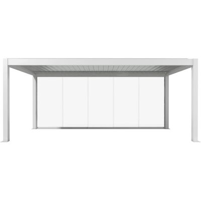 Biohort Parete scorrevole pergola in vetro bianco 568x234 cm Biohort Parete scorrevole pergola in vetro bianco 568x234 cm