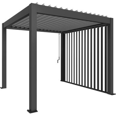 Biohort Parete laterale a lamelle per pergola 10x235x272 cm Grigio scuro metall Biohort Parete laterale a lamelle per pergola 10x235x272 cm Grigio scuro metall