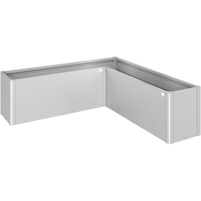 Biohort Fioriera da esterno Belvedere Midi argento metallizzato 61x201x201 cm Biohort Fioriera da esterno Belvedere Midi argento metallizzato 61x201x201 cm