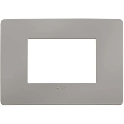 Placca Plana Up 3 moduli grigio cemento opaco Placca Plana Up 3 moduli grigio cemento opaco