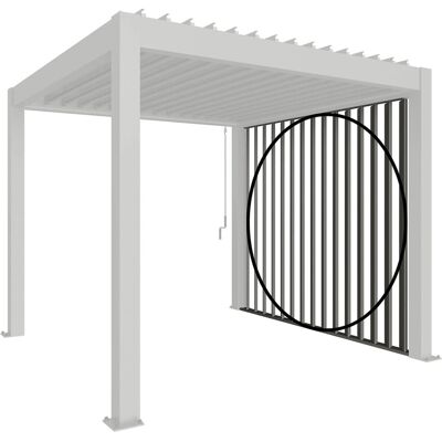 Biohort Parete laterale per Pergola a lamelle grigio quarzo 192x234 cm Biohort Parete laterale per Pergola a lamelle grigio quarzo 192x234 cm