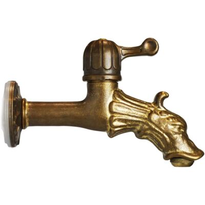 Rubinetto da esterno ornamentale in ottone bronzato R2 13 mm (1/2") Rubinetto da esterno ornamentale in ottone bronzato R2 13 mm (1/2")