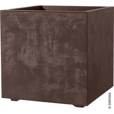 Deroma Vaso da esterno cubo Millenium R 49 cm marrone Deroma Vaso da esterno cubo Millenium R 49 cm marrone