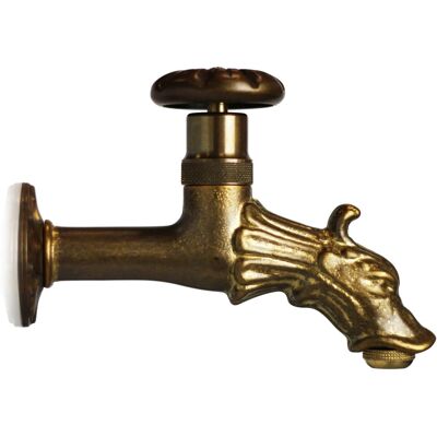- Rubinetto da esterno ornamentale in ottone bronzato R3 13 mm (1/2") - Rubinetto da esterno ornamentale in ottone bronzato R3 13 mm (1/2")