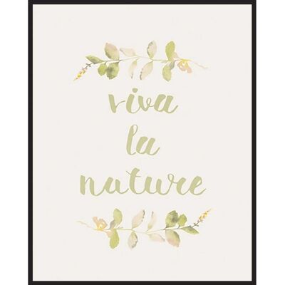- Stampa incorniciata immagine con scritta "viva la natura" 20 x 25 cm - Stampa incorniciata immagine con scritta "viva la natura" 20 x 25 cm