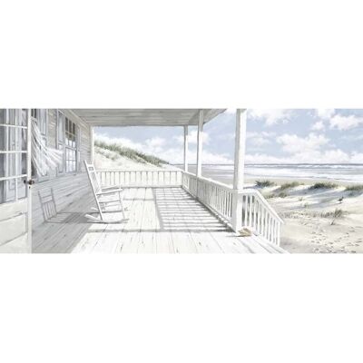 - Tela stampata immagine terrazza sulla spiaggia 60x150 cm - Tela stampata immagine terrazza sulla spiaggia 60x150 cm