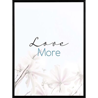 - Stampa incorniciata immagine con scritta "Love more" 20 x 25 cm - Stampa incorniciata immagine con scritta "Love more" 20 x 25 cm