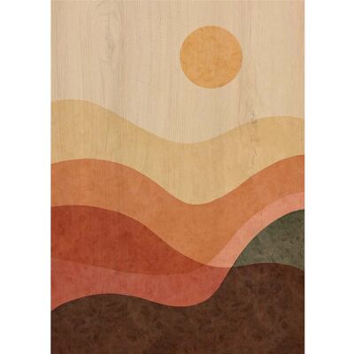 Crearreda - Desert Sun 47x67 - MDF - Stampa UV - Arte murale Crearreda - Desert Sun 47x67 - MDF - Stampa UV - Arte murale