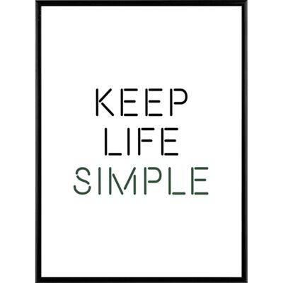 - Stampa incorniciata immagine "Keep life simple" 20 x 25 cm - Stampa incorniciata immagine "Keep life simple" 20 x 25 cm