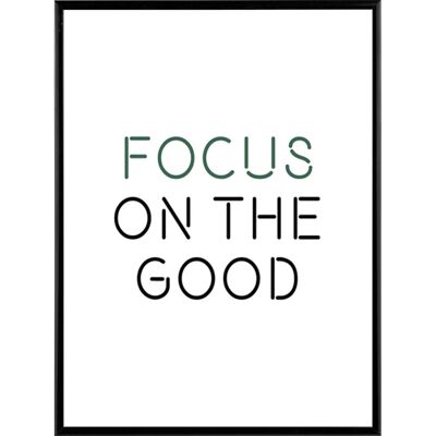 - Stampa incorniciata immagine "Focus on the good" 20 x 25 cm - Stampa incorniciata immagine "Focus on the good" 20 x 25 cm