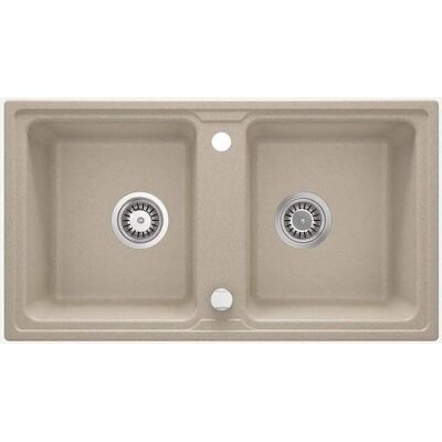 Lavello in granito sabbia Deante - 78x43,5cm - 2 compartimenti Lavello in granito sabbia Deante - 78x43,5cm - 2 compartimenti