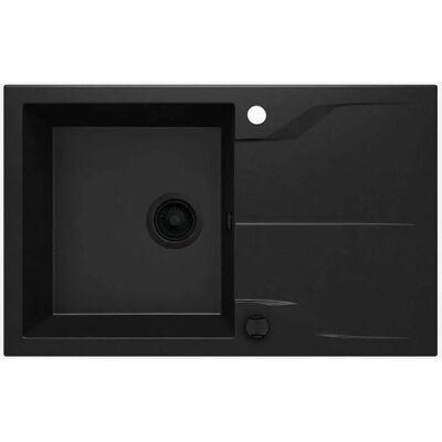 Lavello incasso 1 vasca gocciolatoio Idrostile Sagua la Grande 490x194 mm nero Lavello incasso 1 vasca gocciolatoio Idrostile Sagua la Grande 490x194 mm nero