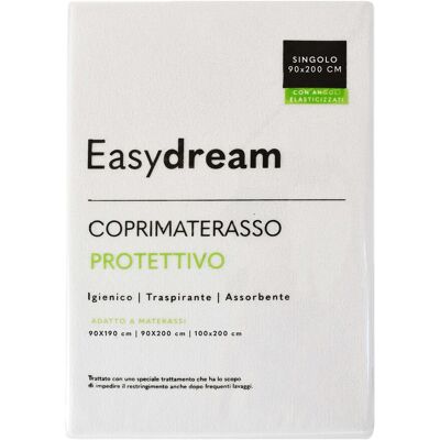 - Coprimaterasso Jacquard singolo bianco - Coprimaterasso Jacquard singolo bianco