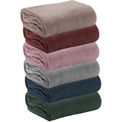 - Coperta tinta unita 150x200 cm colori assortiti - Coperta tinta unita 150x200 cm colori assortiti