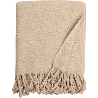 - Coperta cotone Kalinda ecrù 120x150 cm - Coperta cotone Kalinda ecrù 120x150 cm