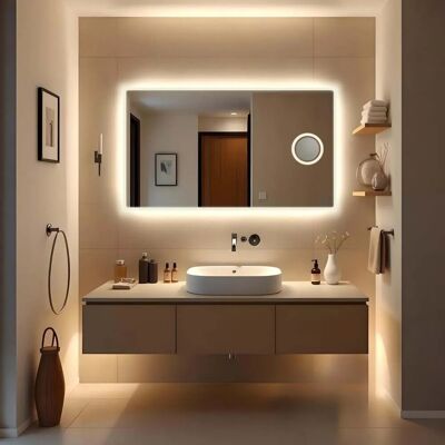 Bricoman Tecnomat Green 100x70 - Specchio con luce LED Bricoman Tecnomat Green 100x70 - Specchio con luce LED
