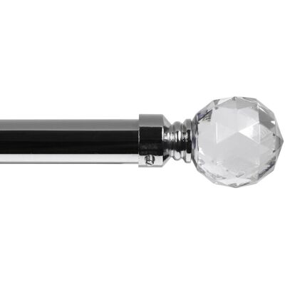 ERREBI Tenda regolabile in cromo 120-210 cm - Acciaio, Terminale Swarovski ERREBI Tenda regolabile in cromo 120-210 cm - Acciaio, Terminale Swarovski