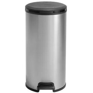 Keter Pattumiera a pedale Deco Bin Round 30 l argento Keter Pattumiera a pedale Deco Bin Round 30 l argento