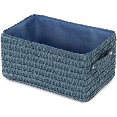 Cestino bagno Lilou in paglia sintetica blu - Cestino bagno Cestino bagno Lilou in paglia sintetica blu - Cestino bagno