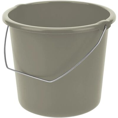 Tontarelli Secchio con manico in metallo Cover Line 10 l 28,8x26 cm talpa Tontarelli Secchio con manico in metallo Cover Line 10 l 28,8x26 cm talpa