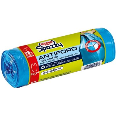 - Sacchi spazzatura antiforo Domopak Spazzy 28 l azzurro 20 pz - Sacchi spazzatura antiforo Domopak Spazzy 28 l azzurro 20 pz