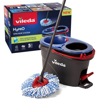 - Set di mop Vileda H2PrO Spin con sistema a doppio serbatoio - Set di mop Vileda H2PrO Spin con sistema a doppio serbatoio