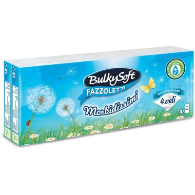 Fazzoletti di carta 4 veli Bulky Soft 10 pacchetti Fazzoletti di carta 4 veli Bulky Soft 10 pacchetti
