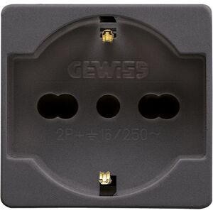 Gewiss System Black presa 2P+T 16 A 250 V ac nera Gewiss System Black presa 2P+T 16 A 250 V ac nera