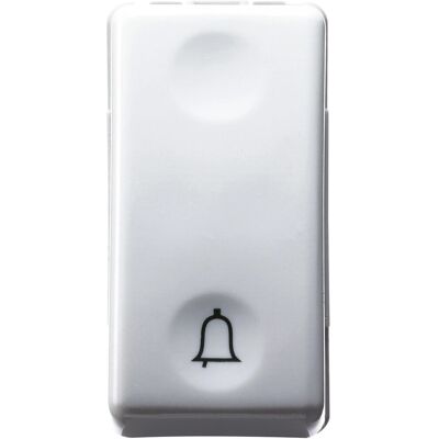 Gewiss Pulsante unipolare Top System con simbolo campanello bianco Gewiss Pulsante unipolare Top System con simbolo campanello bianco