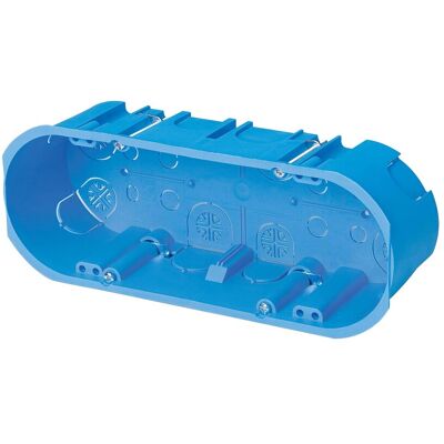 Elettrocanali Scatola porta-apparecchi da incasso Ø 68x100 mm blu Elettrocanali Scatola porta-apparecchi da incasso Ø 68x100 mm blu