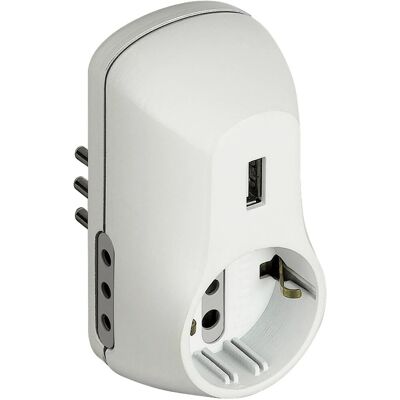 Bticino B3 adattatore con USB 10 A bianco Bticino B3 adattatore con USB 10 A bianco