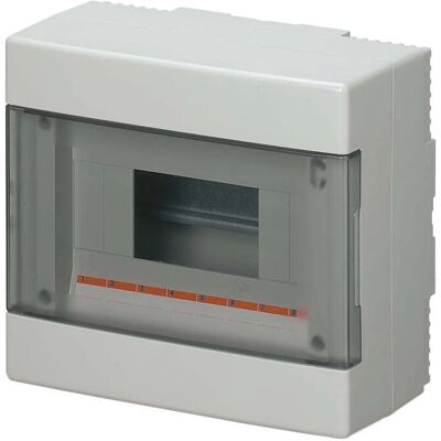 Elettrocanali Centralino da parete per muratura 8 moduli con portella IP40 grigio Elettrocanali Centralino da parete per muratura 8 moduli con portella IP40 grigio