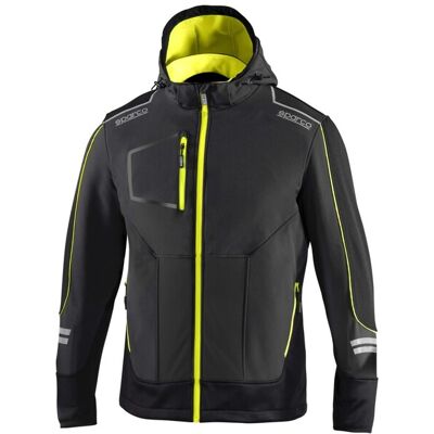 Sparco Giacca Softshell tecnico tre strati york tg XXXL grigio scuro Sparco Giacca Softshell tecnico tre strati york tg XXXL grigio scuro
