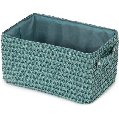 Cestino portaoggetti verde Lilou - 23x15x12 cm Cestino portaoggetti verde Lilou - 23x15x12 cm