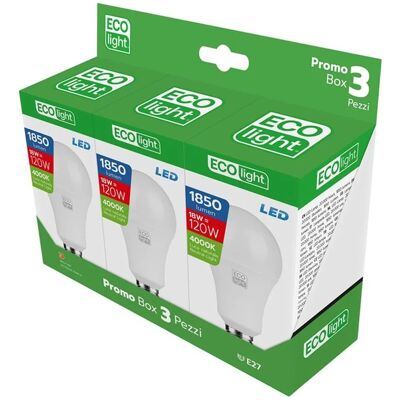 - Lampadina LED E27 a goccia Century 1900 lm bianco neutro 3 pz - Lampadina LED E27 a goccia Century 1900 lm bianco neutro 3 pz