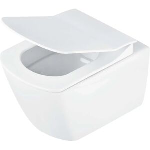 Deante WC senza bordo - Ceramica bianca, Montaggio a parete, Sedile con chiusura morbida Deante WC senza bordo - Ceramica bianca, Montaggio a parete, Sedile con chiusura morbida