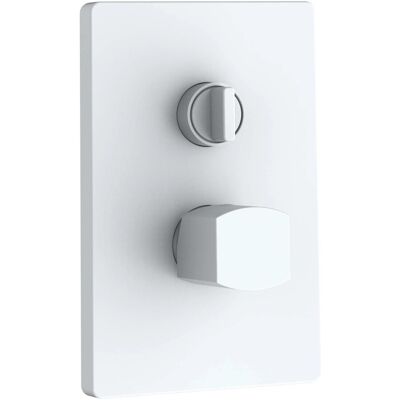 Aquasanit Miscelatore incasso doccia con deviatore Zefir bianco opaco Ø 25 mm Aquasanit Miscelatore incasso doccia con deviatore Zefir bianco opaco Ø 25 mm