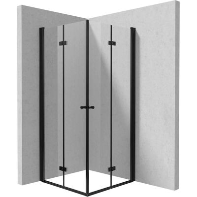 - Cabina doccia quadrata Coliseo Idrostile vetro trasparente 800x2000 mm nero - Cabina doccia quadrata Coliseo Idrostile vetro trasparente 800x2000 mm nero