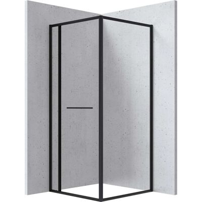 - Cabina doccia quadrata Placetas Idrostile Punk vetro trasp 900x2000 mm nero - Cabina doccia quadrata Placetas Idrostile Punk vetro trasp 900x2000 mm nero
