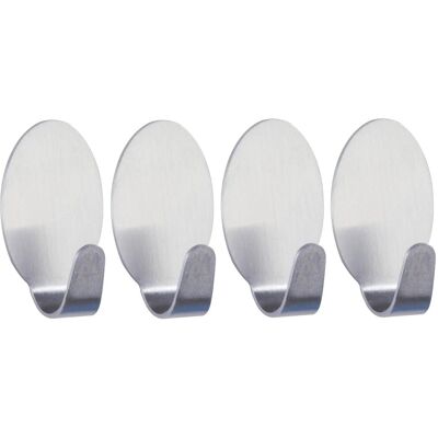Set di Ganci a Parete Wenko - Acciaio inossidabile, 4 pezzi Set di Ganci a Parete Wenko - Acciaio inossidabile, 4 pezzi