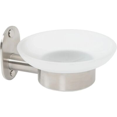 Metaform Portasapone bagno Blizz in acciaio inox spazzolato e vetro Metaform Portasapone bagno Blizz in acciaio inox spazzolato e vetro