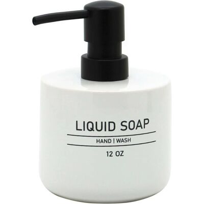 AQUASANIT - Ink White - Bianco - Ceramica - Dosatore sapone AQUASANIT - Ink White - Bianco - Ceramica - Dosatore sapone