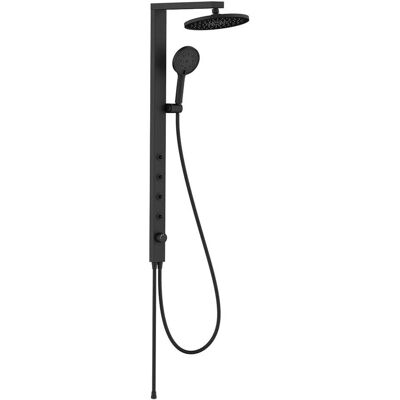 Aquasanit Colonna doccia Aura 3 getti deviatore a 3 vie con bodyjets nero Aquasanit Colonna doccia Aura 3 getti deviatore a 3 vie con bodyjets nero
