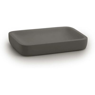 - Portasapone bagno Ylenia in resina gun metal - Portasapone bagno Ylenia in resina gun metal